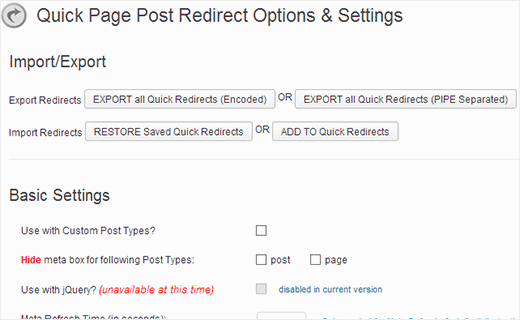 redirect-options